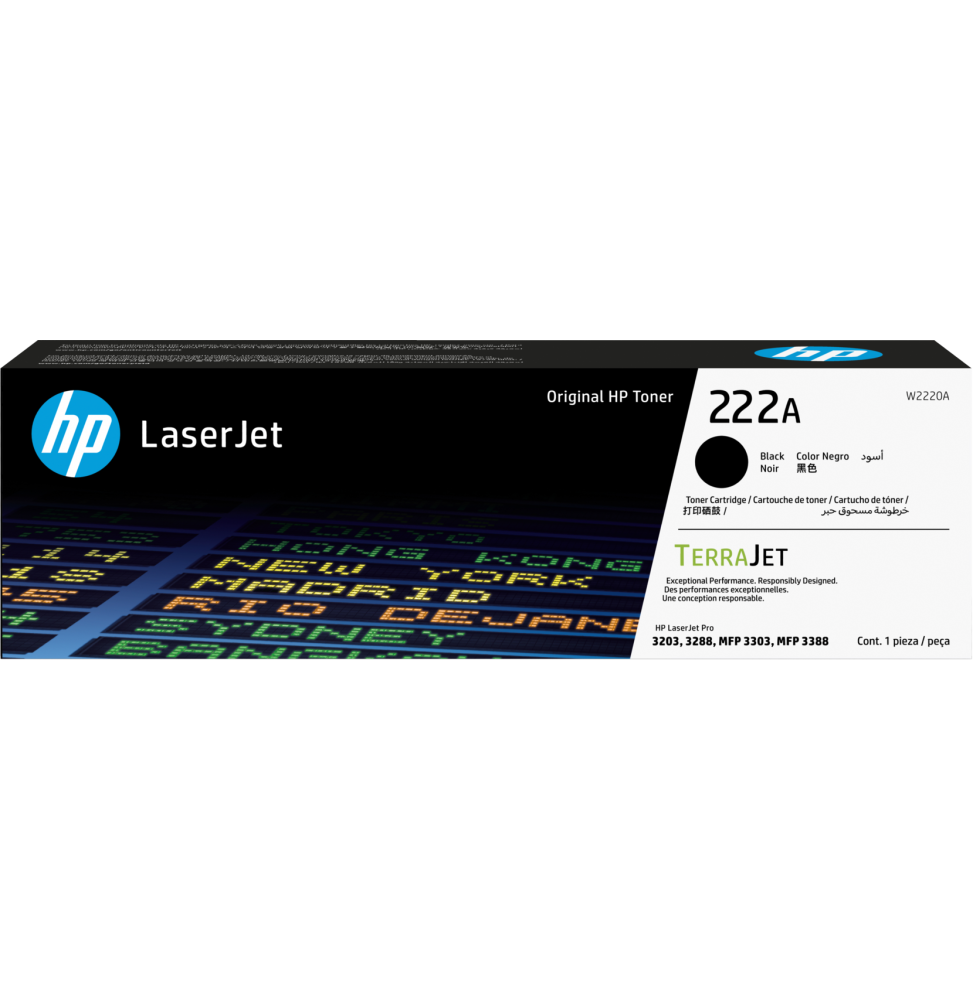 HP 222A Noir (W2220A) - Toner HP LaserJet d'origine — image 1
